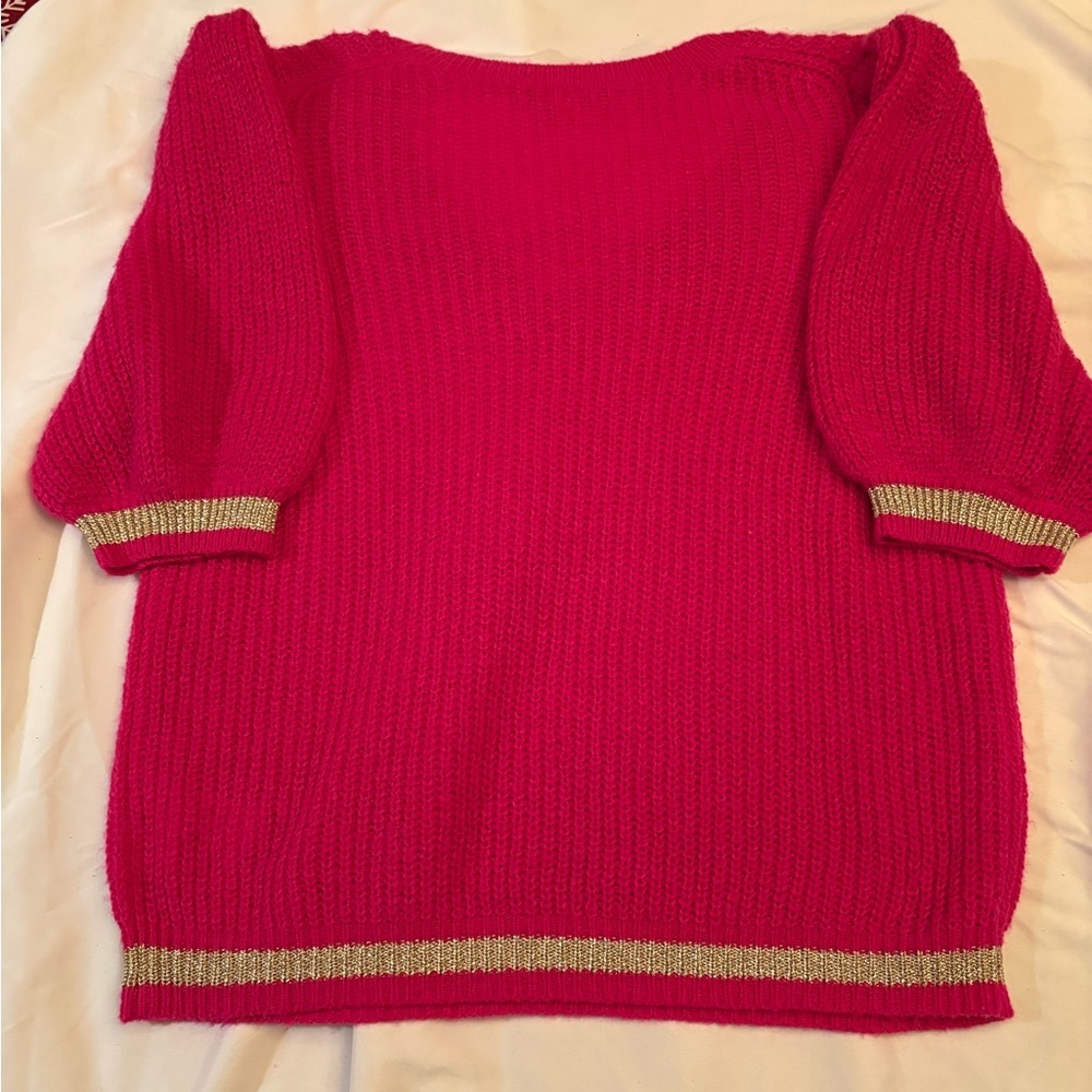 Lilly Pulitzer Skylynn Sweater in Berry Soiree Size  XL - Picture 4 of 8